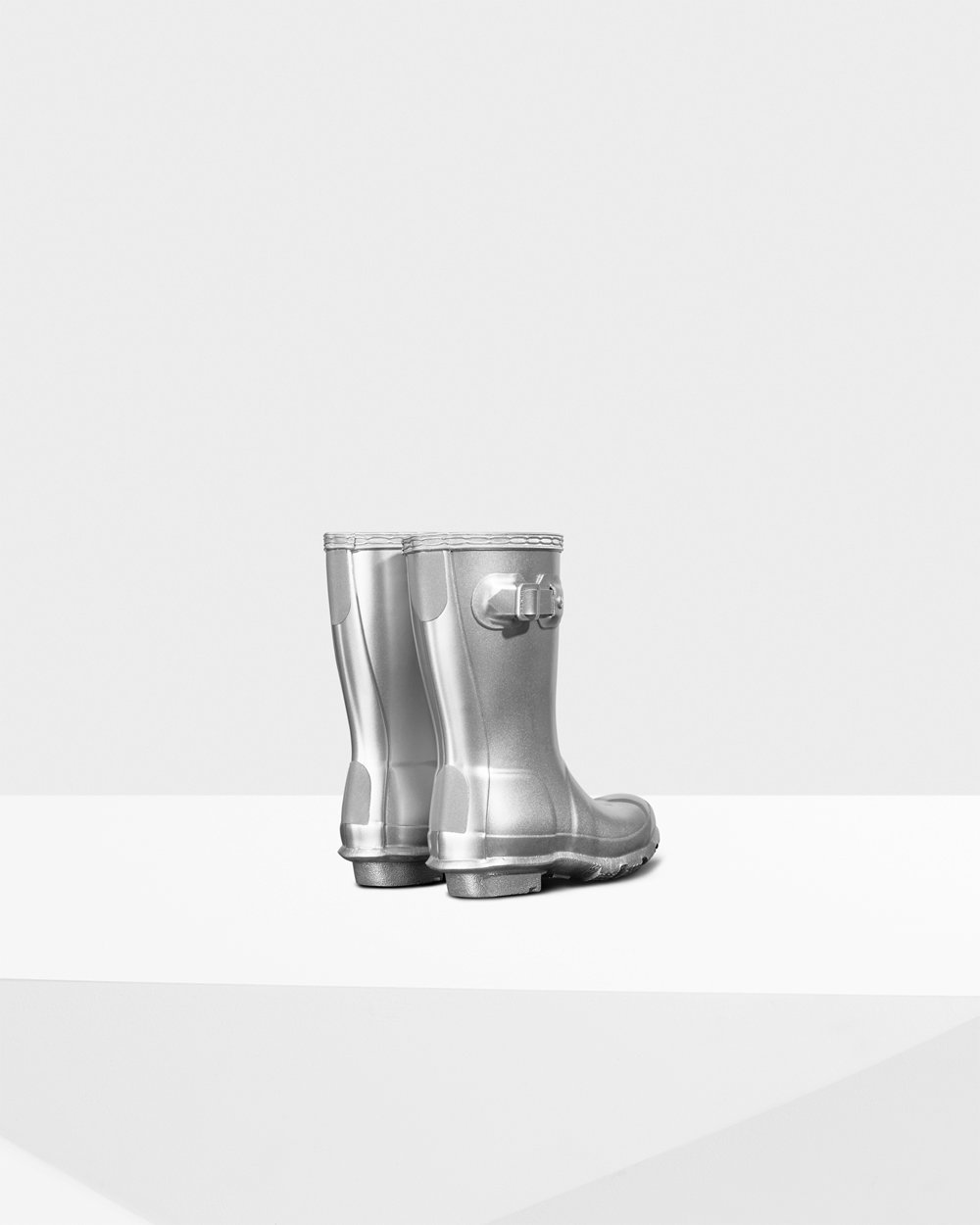 Bottes de Pluie Hunter Original Petits Metallic Enfant Argent CQSIUJE-64